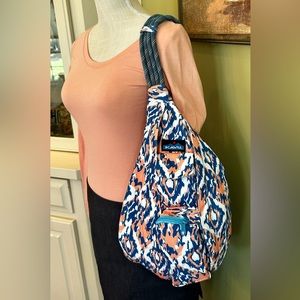 EUC 💠 Kavu Rope Shoulder Bag. Orange/Blue/White Exceptionally clean inside/out